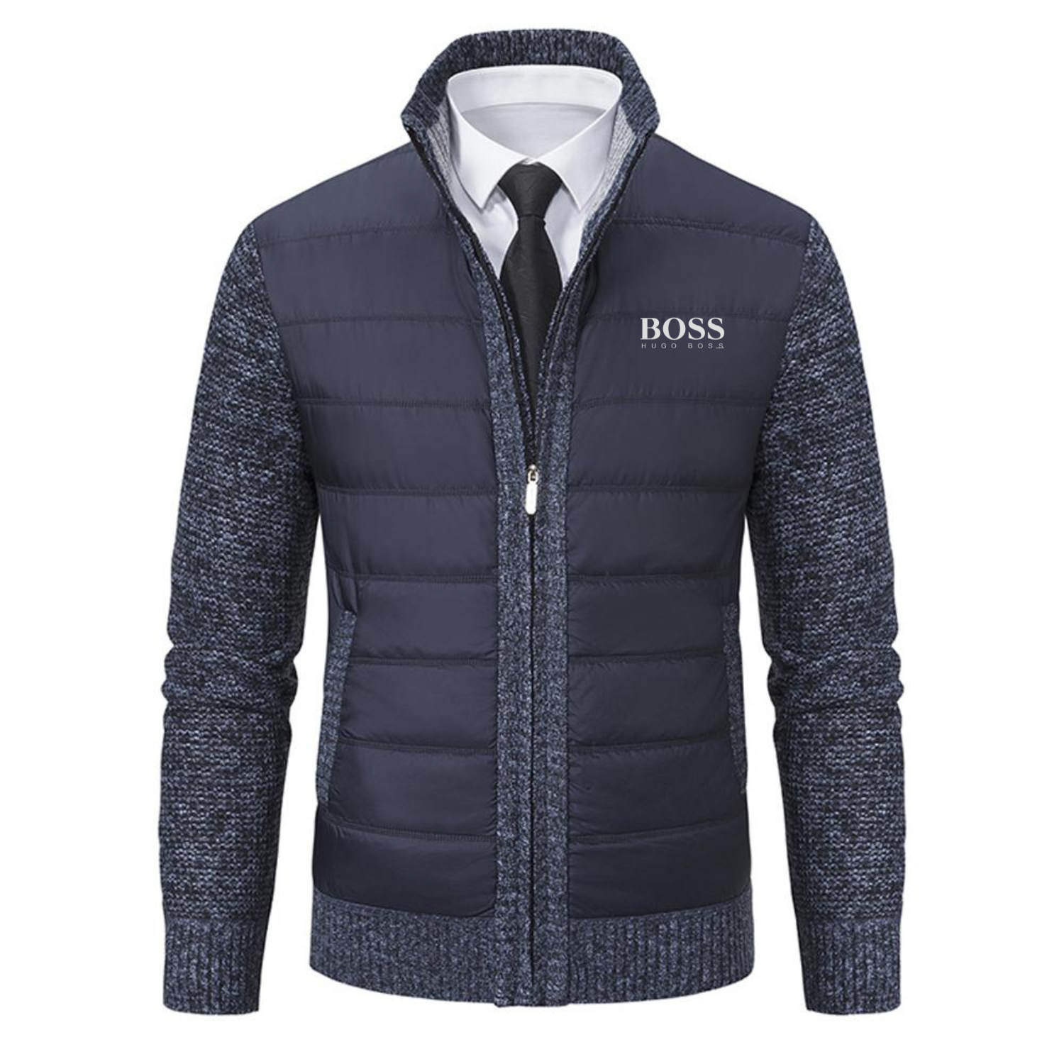 Gepolsterte Strickjacke für Herren