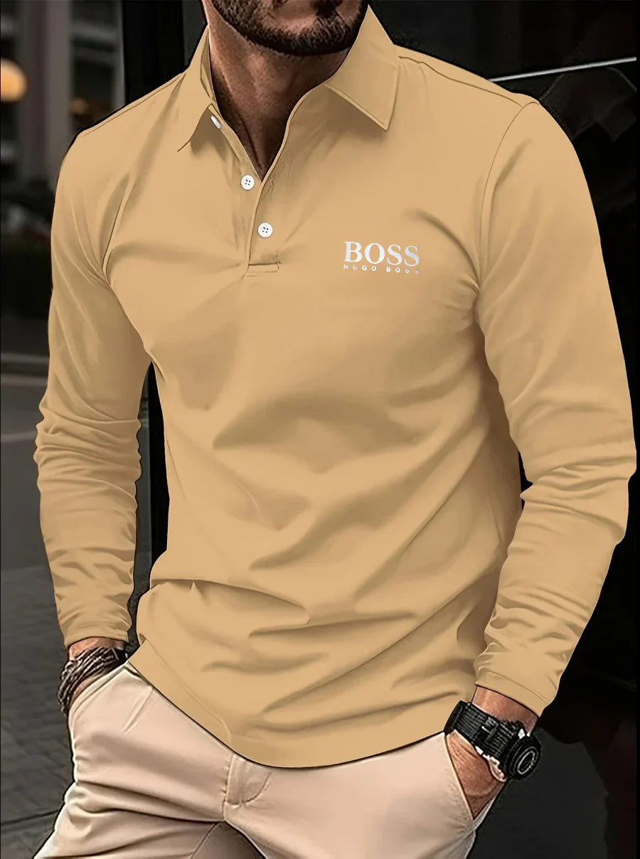 Langarm-Poloshirt für Herren