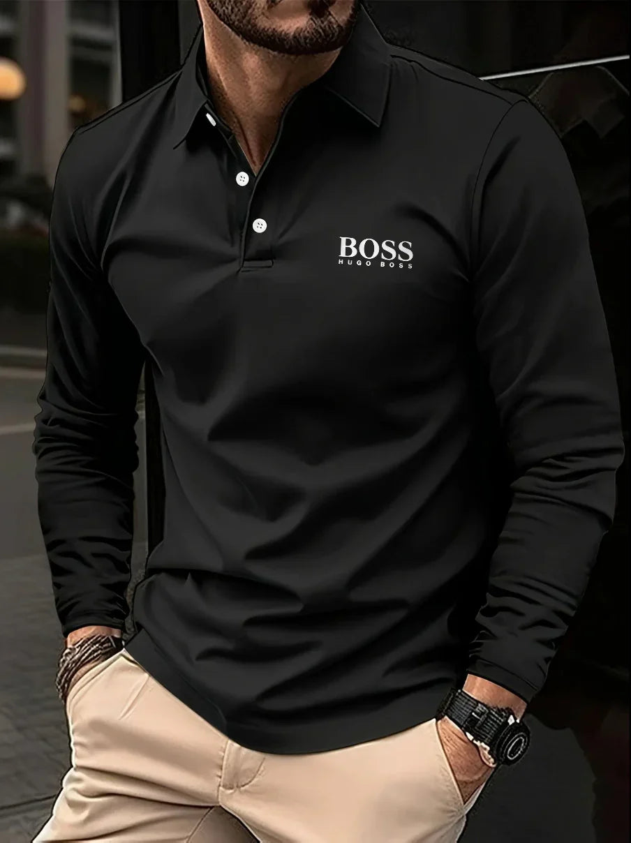 Langarm-Poloshirt für Herren