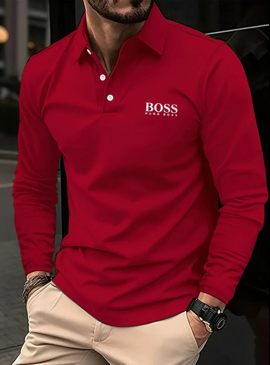 Langarm-Poloshirt für Herren