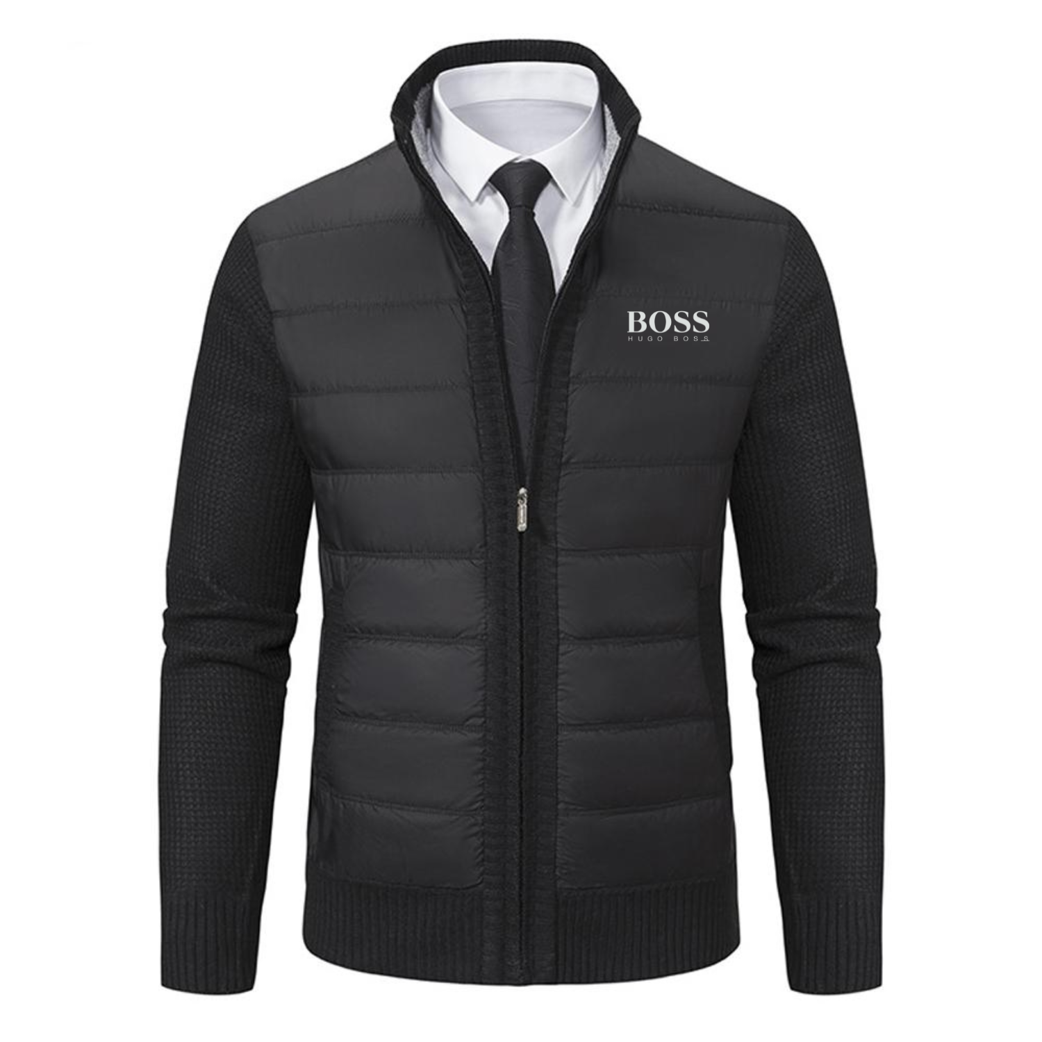 Gepolsterte Strickjacke für Herren