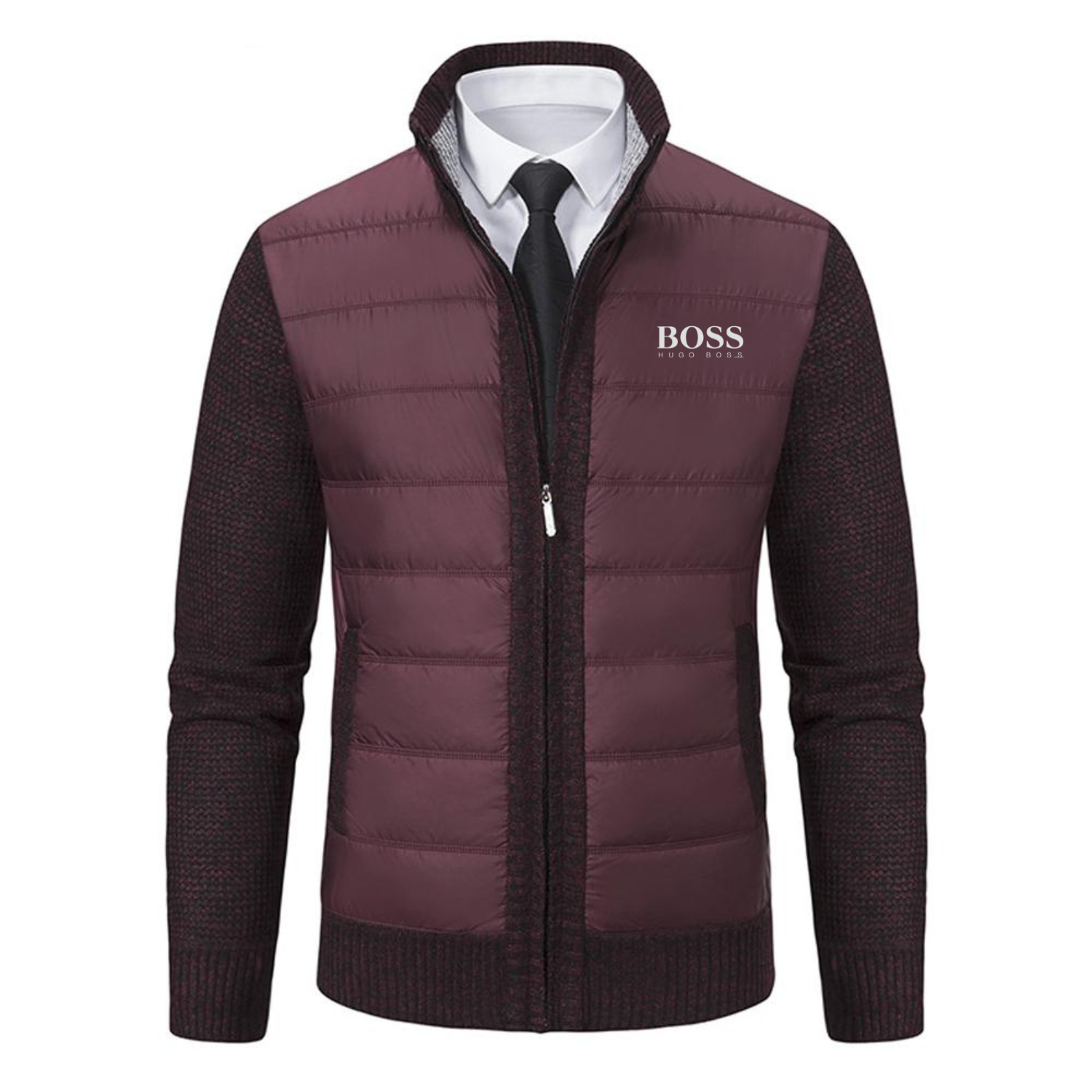 Gepolsterte Strickjacke für Herren