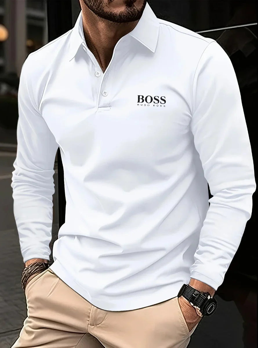 Langarm-Poloshirt für Herren