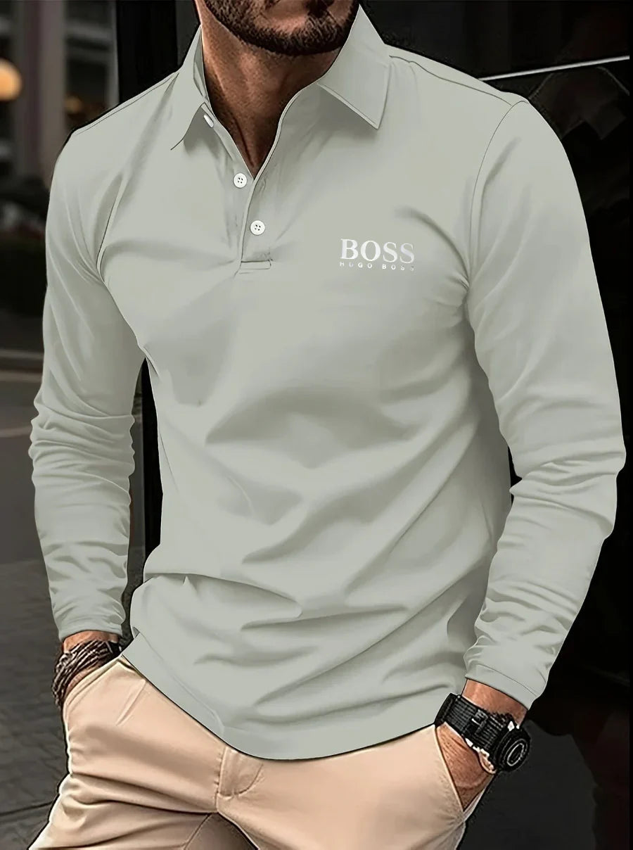 Langarm-Poloshirt für Herren